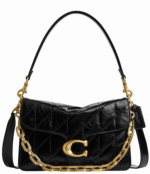 COACH Quilted Glazed Leather Chain Tabby Shoulder Bag