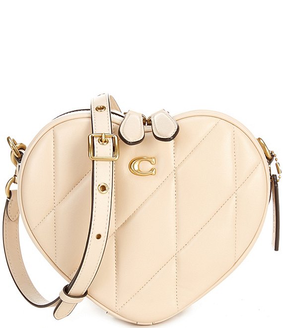 COACH Quilted Leather Heart Gold Hardware Crossbody Bag | Dillard's