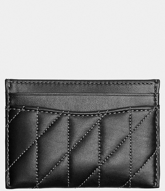 COACH Quilted Nappa Leather Card Case | Dillard's