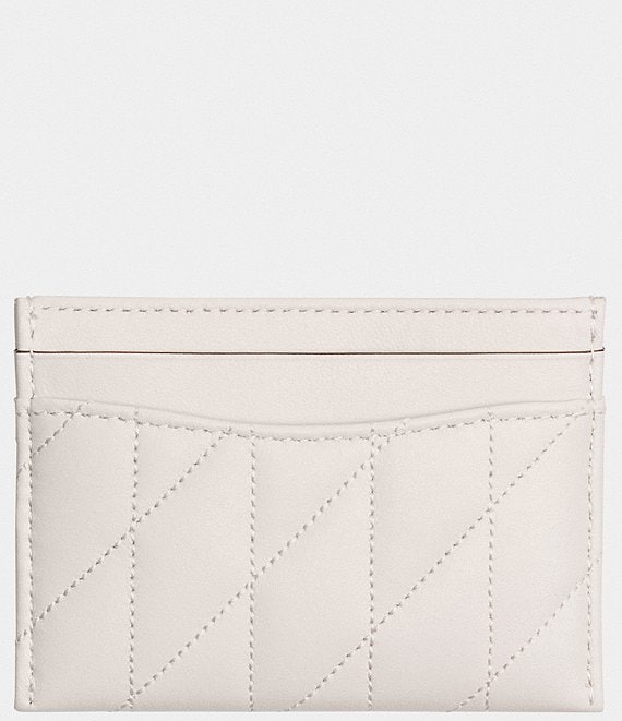 COACH Quilted Nappa Leather Gold Hardware Card Case | Dillard's