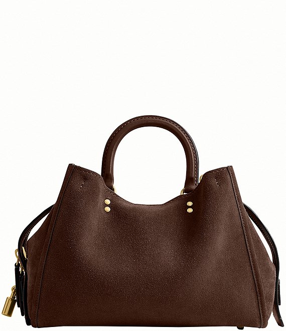 COACH Rogue 31 Suede Satchel Bag | Dillard's