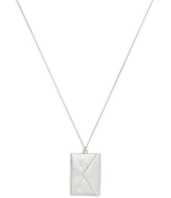 COACH Runway Envelope Long Pendant Necklace