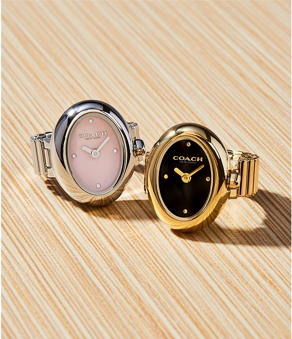 COACH Sammy Quartz Analog Stainless Steel Watch Ring | Dillard
