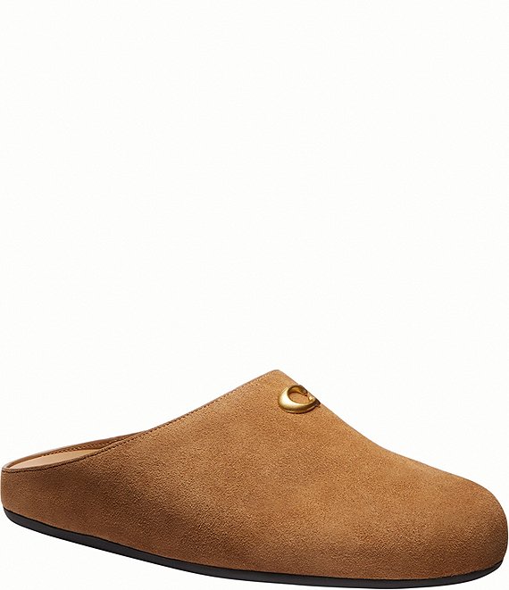 COACH Sculpted C Soft Suede Mules