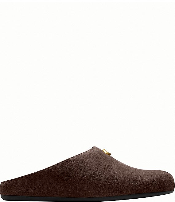 COACH Sculpted C Soft Suede Mules | Dillard's