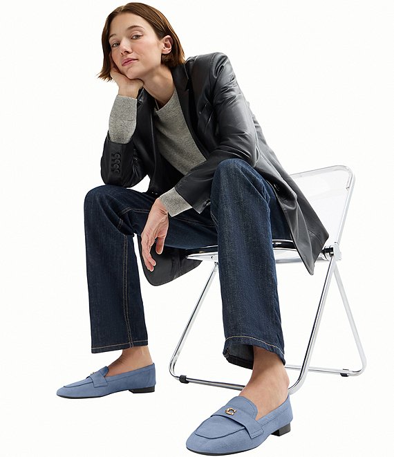 COACH Sculpted C Suede Loafers | Dillard's