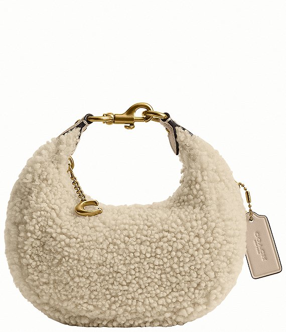 COACH Shearling Jonie Convertible Clutch, Beige - Image 1