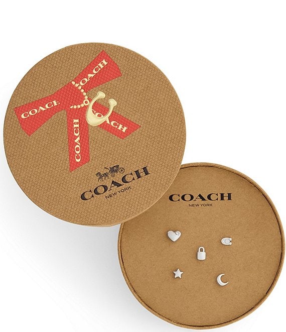 COACH Signature C Motif Single Stud Earring Boxed Set