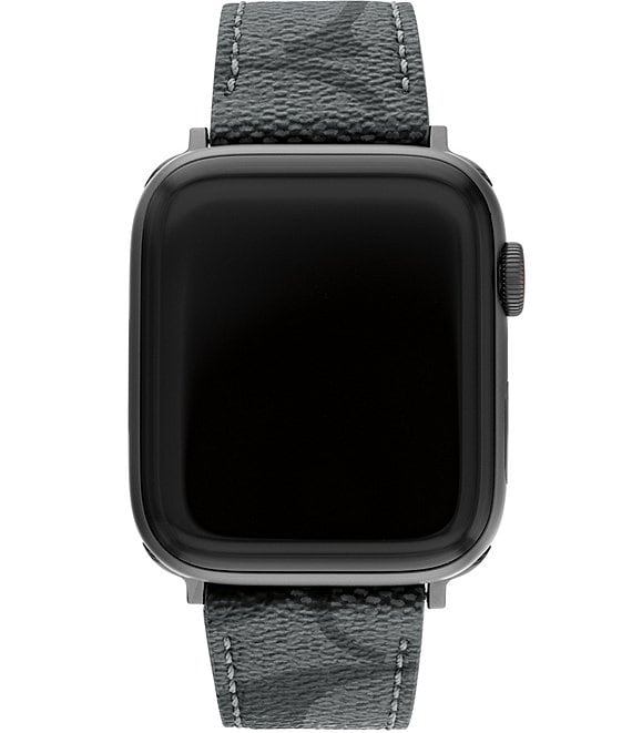 Color:Black - Image 1 - Unisex Signature Black Canvas 42/44mm Bands for Apple Watch®