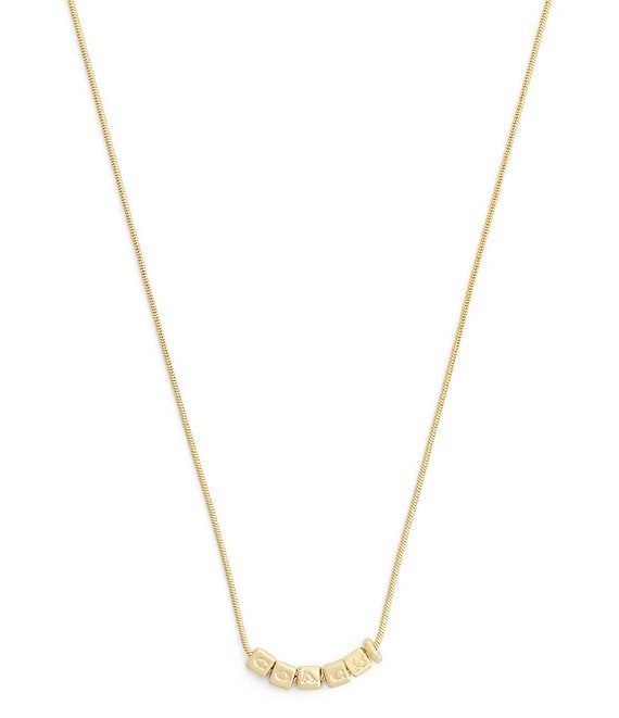 COACH Signature COACH Cube Collar Necklace