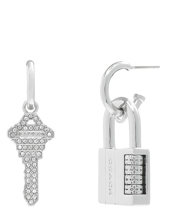 1 Carat TW Round Diamond Hoop Earrings with Push Down Button Lock in 10K  White Gold - ERH55414