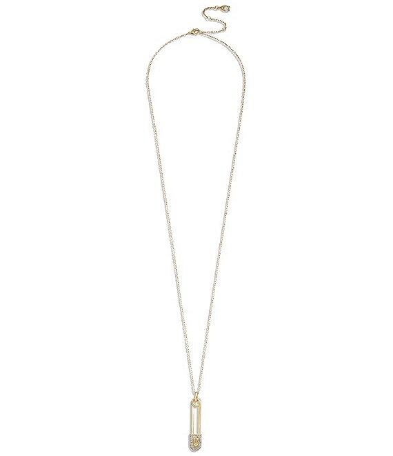 COACH Signature Pin Long Pendant Necklace | Dillard's