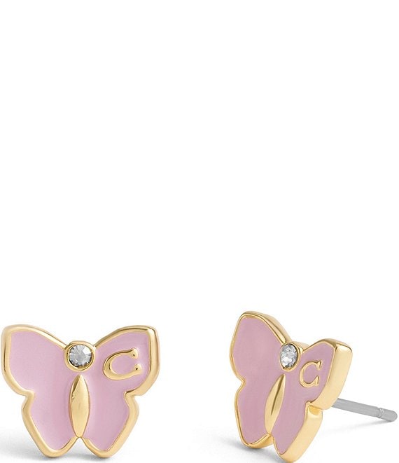 Silver Pop Pink Studded Butterfly Studs – GIVA Jewellery