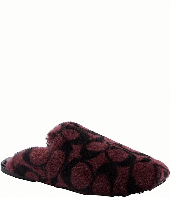 COACH Signature Shearling Slippers
