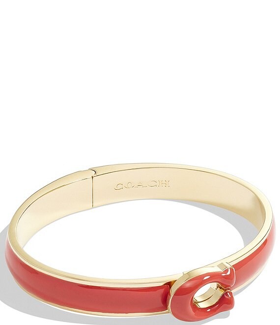 Amazon.com: Coach Women's Signature C Logo Bangle Bracelet Set: Clothing,  Shoes & Jewelry