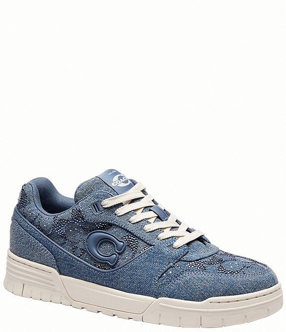 COACH Soho Signature Crystal Denim Lace Up Sneakers | Dillard's