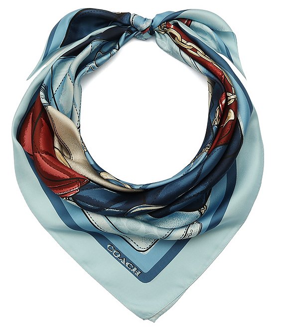 COACH Stacked Tabby Printed Silk Square Scarf
