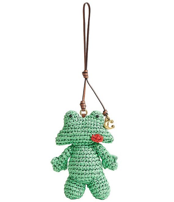 COACH Straw Frog Bag Charm