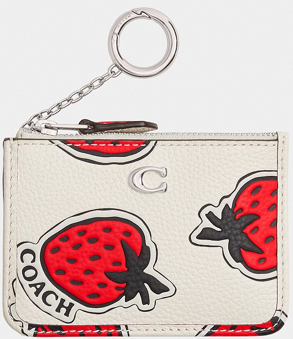 NWT Coach store Mini Skinny Id Case with flamingo/cocktail motif CK421