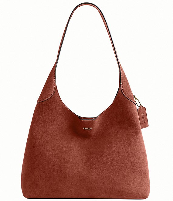 COACH Suede Brooklyn 34 Hobo Shoulder Bag | Dillard's