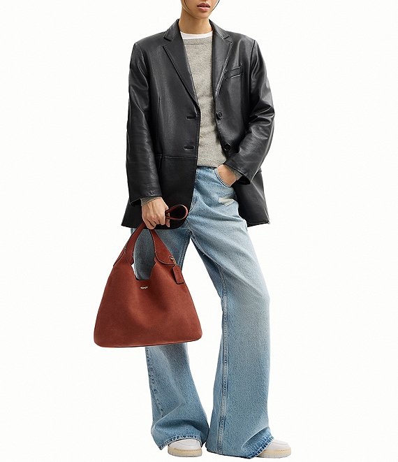 COACH Suede Brooklyn 34 Hobo Shoulder Bag | Dillard's