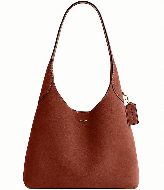 COACH Suede Brooklyn Hobo Shoulder Handle Bag 28