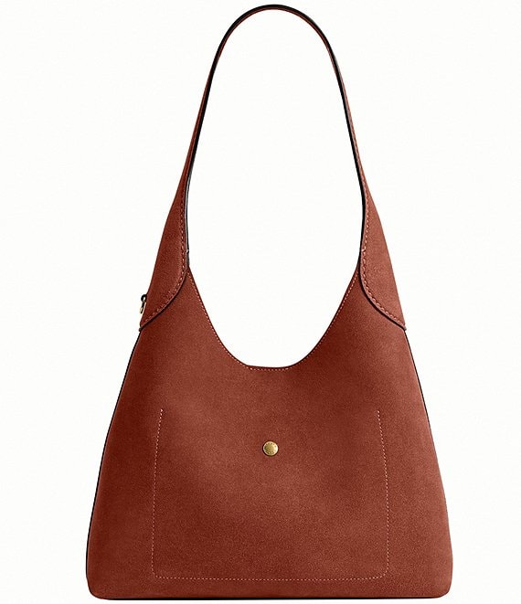 バッグ Coach Hobo Suede Bag Signature Brown COACH Suede Brooklyn Hobo Shoulder Handle Bag 28 | Dillard's