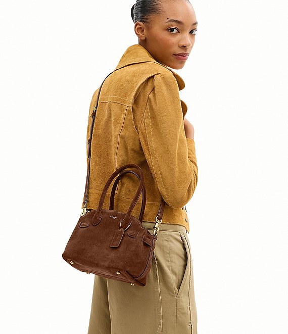 COACH Empire State Building バッグ COACH Empire 21 Suede Handle Satchel Bag | Dillard's