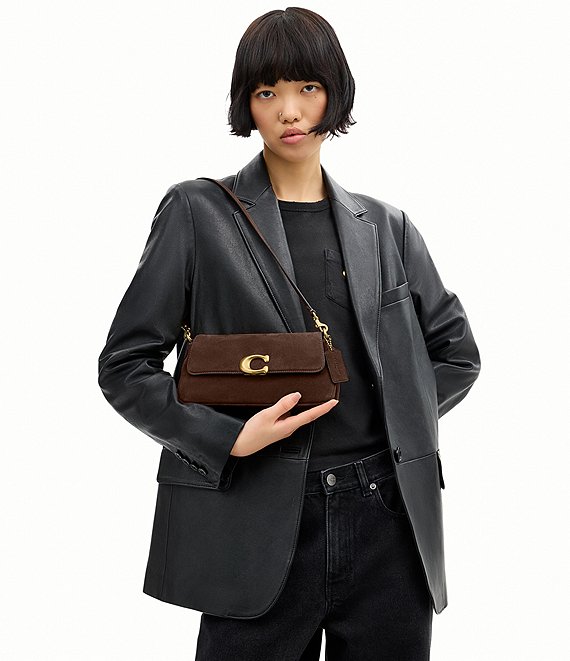 COACH Suede Jet Shoulder Bag | Dillard's