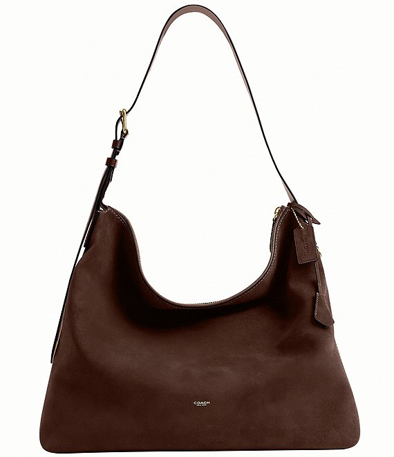 COACH Suede Mott Slouchy Messenger Bag