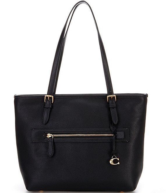 COACH Taylor Pebbled Leather Gold Tone Tote Bag | Dillard's