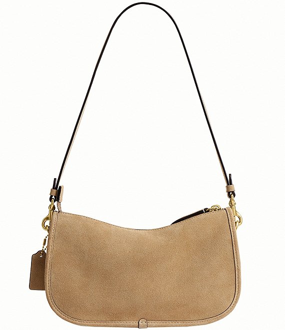 COACH Twin Turnlock Suede Waverly Shoulder Bag | Dillard's