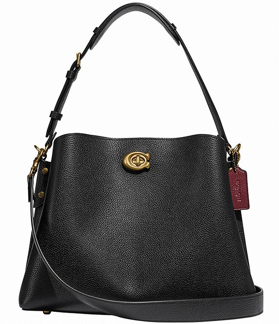 COACH Signature Logo Madison Leather Floral Turnlock Shoulder Bag |  Dillard's