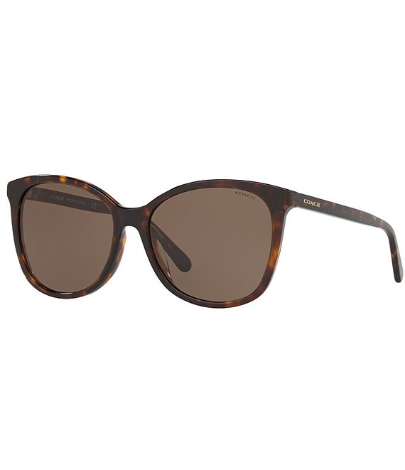 COACH Women's 0HC8271U 57mm Round Sunglasses, Tortoise - Image 1