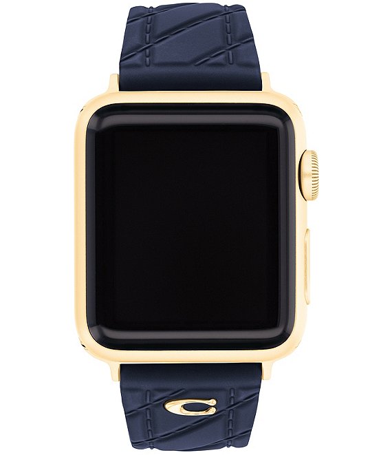 COACH Women's 38/40/41mm Quilted Silicone Strap for Apple Watch