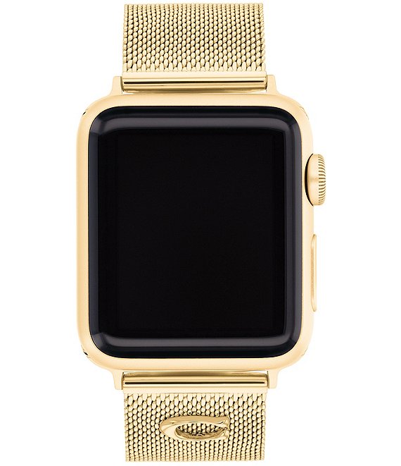COACH Women's 38/40/41mm Stainless Steel Mesh Bracelet Strap For Apple Watch