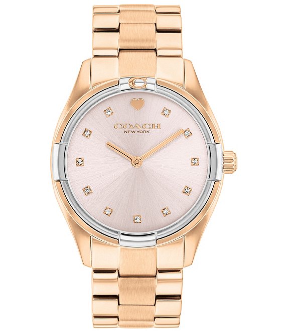 COACH Women's Brook Quartz Analog Stainless Steel Bracelet Watch