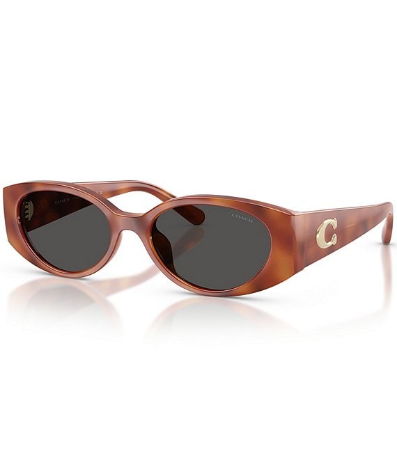 COACH Women's CFU06 54mm Oval Sunglasses