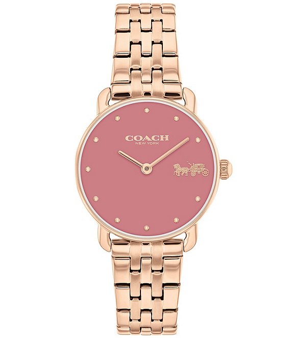 Brand New with shops tags. Coach Pink Bracelet WatchStainless Steel Analog Dial Quartz