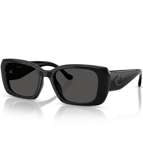 Coach Women\'s  Rectangular Sunglasses COACH® | C Hardware Narrow Rectangle Sunglasses main image 4