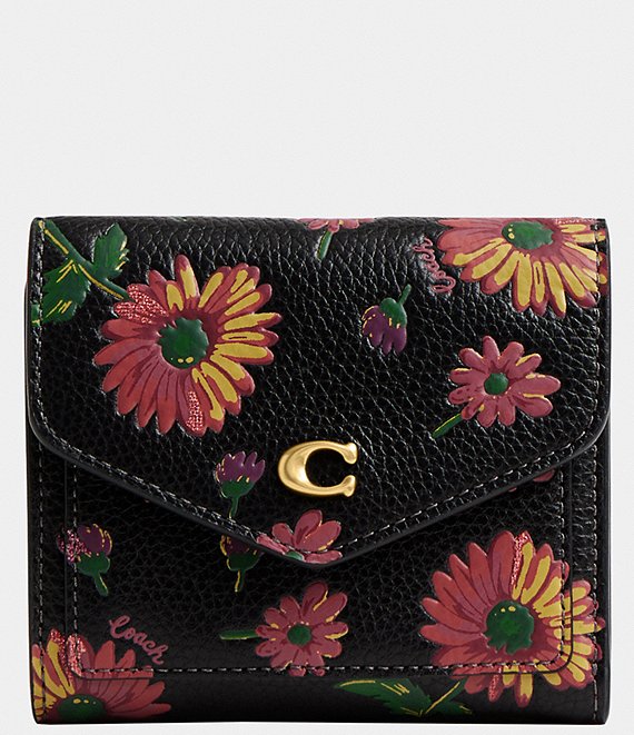 Amazon.com: Coach Floral Printed Leather Wyn Small Wallet, Black Multi :  Clothing, Shoes & Jewelry