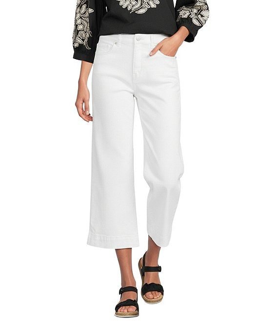 Code Bleu Chelsea Stretch Denim High Rise Side Slit Capri Jeans