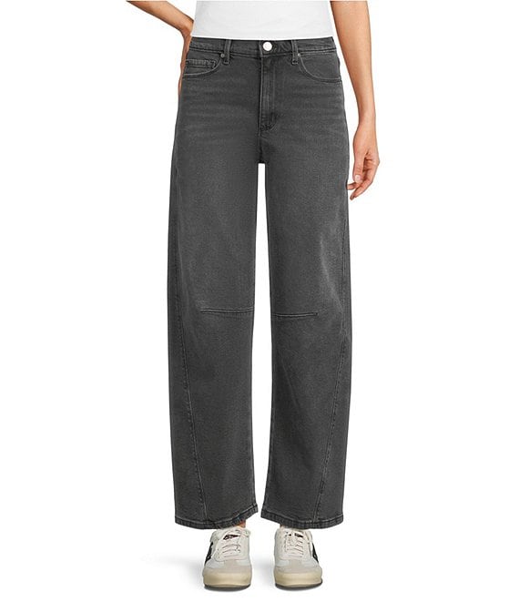 Code Bleu High Rise Cropped Barrel Leg Jeans