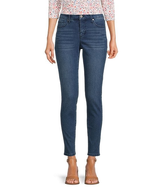 Color:Medium Camden - Image 1 - Soho Classic 5-Pocket Skinny Leg Stretch Denim Ankle Jeans