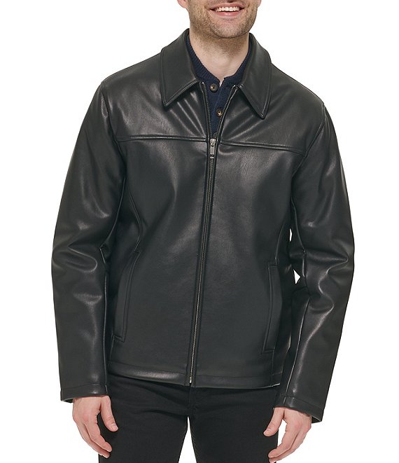 Cole Haan Vegan Leather Jacket | Dillard's