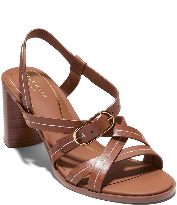 Cole Haan Dillon Leather Strappy Block Heel Sandals