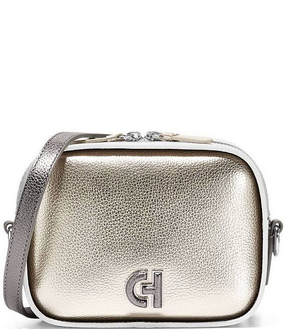 Buy Cole Haan Bronze Brown Soft Pebbled Leather Ruched Shoulder Bag Purse  Metallic Zip Handbag Online in India - Etsy