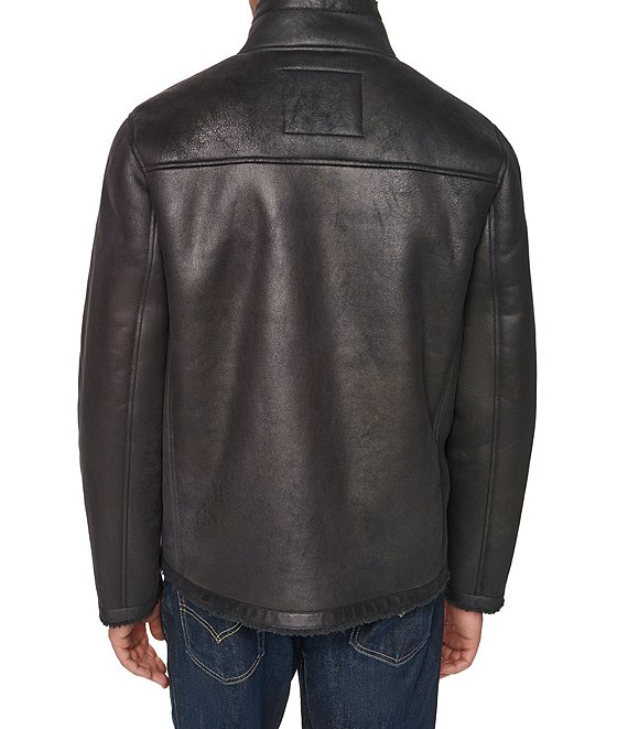 Cole Haan Faux Shearling Stand Collar Jacket | Dillard's