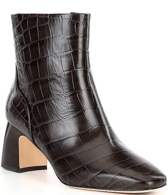 Cole Haan Guiliana Crocodile Embossed Leather Booties Dillard s