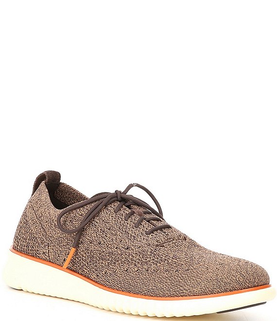 Cole Haan Men's 2.ZERØGRAND Wingtip Knit and Leather Oxfords